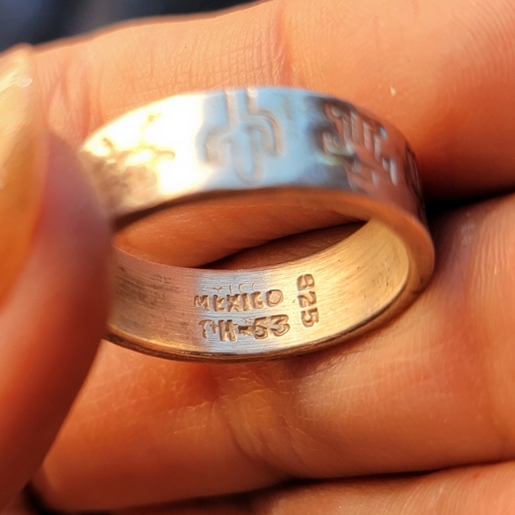 Taxco Stamp Decorated Ring Band - Picture 5 of 5